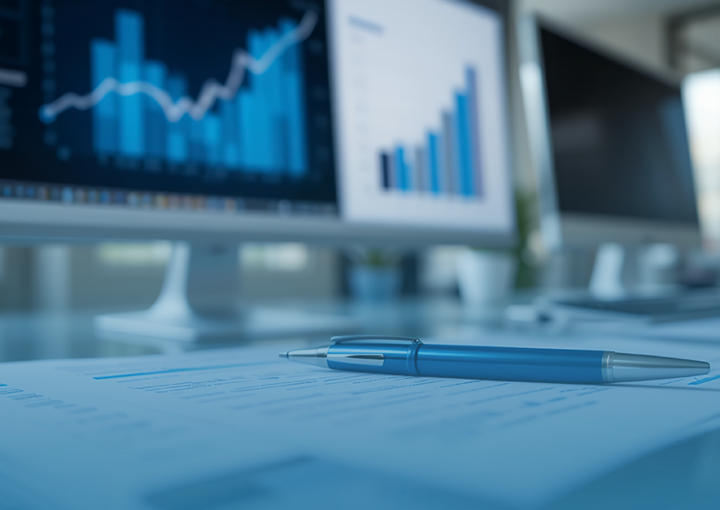 gráfico de acompanhamento dos kpis financeiros