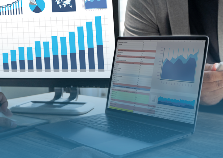 gráfico de acompanhamento utilizando inteligência comercial
